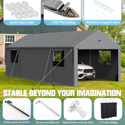 13x25 Heavy Duty Carport Canopy