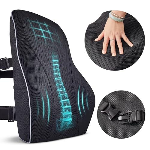 Extra Dense Lumbar Support Pillow with Double Adjustable Straps