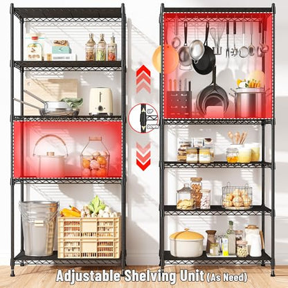 5 Tier 1010LBS Adjustable Narrow Storage Shelves