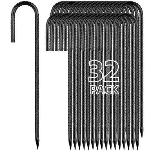 12 Inch Rebar Stakes J Hook Ground Stakes 32 (32 Count)