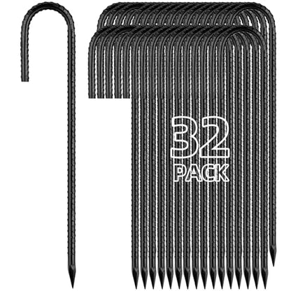 12 Inch Rebar Stakes J Hook Ground Stakes 32 (32 Count)