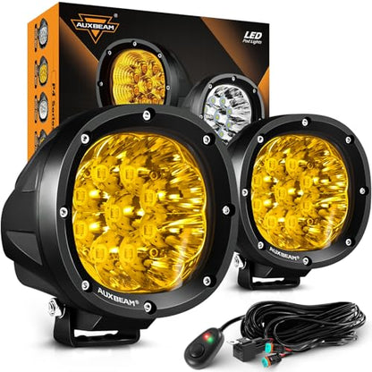 P4 Series 4 Inch Amber LED Offroad Lights Round LED Pods 2 (2 Count)
