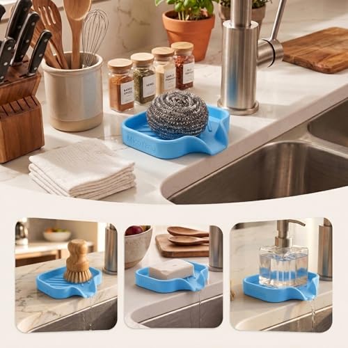 Silicone Soap Dish with Drain Spout