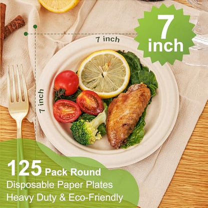 7 Inch Paper Plates 125 (125 Count)