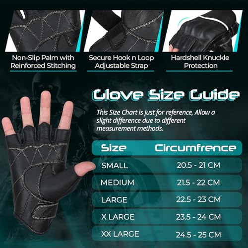 Motorcycle Gloves Men's Leather Motorbike Gloves Touchscreen Function
