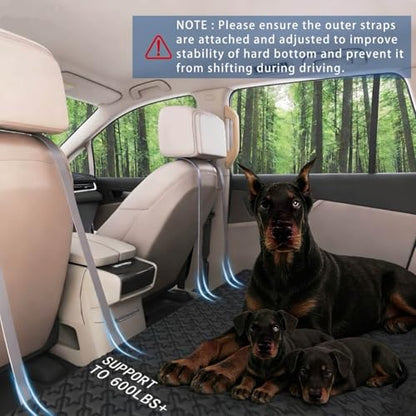 Durable Hard Bottom Dog Car Seat Cover for Large Dogs