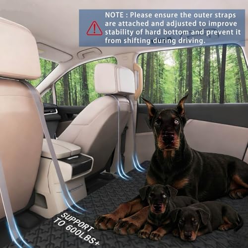 Durable Hard Bottom Dog Car Seat Cover for Large Dogs
