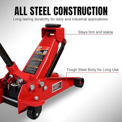 Heavy Duty Hydraulic Car Floor Jack with Quick Lift Pump for All Terrain Vehicles