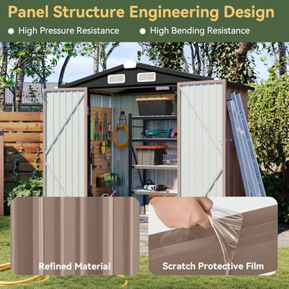 6'x4' Outdoor Storage Shed with Base