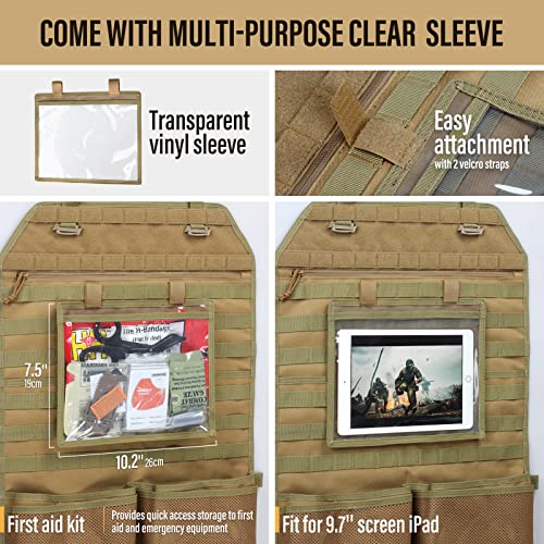 Molle Seat Back Car Organizer Fit Most Car F150 Jeeps Pickups Trucks