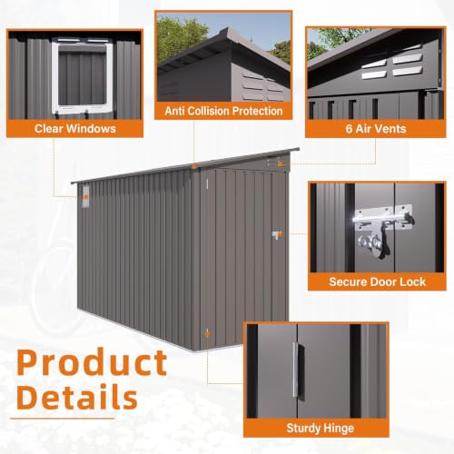 4x9 FT Lean to Shed with Windows
