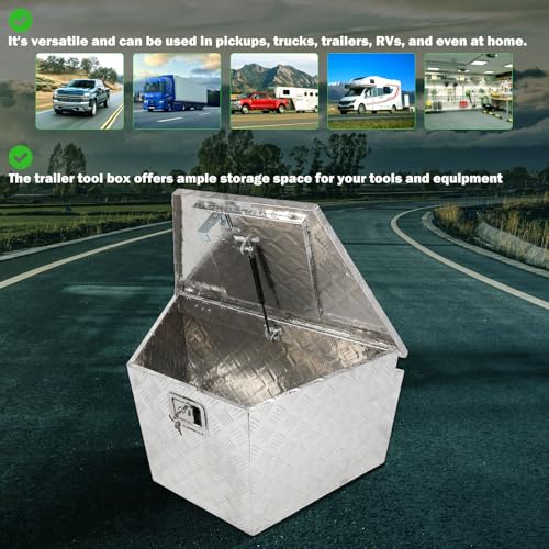 33 Inch Aluminum Diamond Plate Truck Bed Tool Box