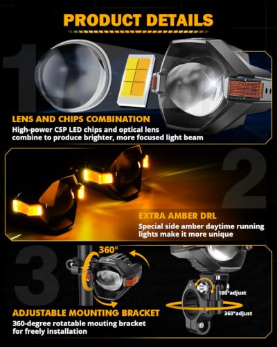 MT8 Series Motorcycle Fog Lights Auxiliary Lights Driving Lights