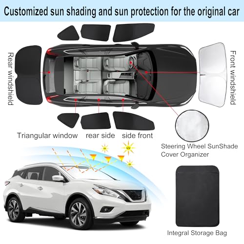 Window Shades for Nissan Murano 2015 (8 Count)