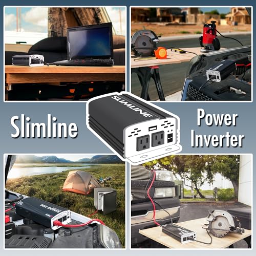 3716 500W Slim Line AC to DC Inverter 500W TrueRated 1000W Surge Power Inverter