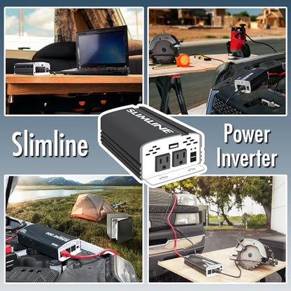 3716 500W Slim Line AC to DC Inverter 500W TrueRated 1000W Surge Power Inverter