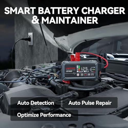 JC400 2A Car Battery Charger and 2500A Jump Starter