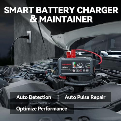 JC400 2A Car Battery Charger and 2500A Jump Starter