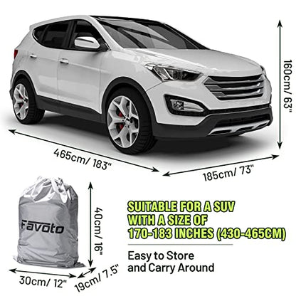 Car Cover Waterproof All Weather Windproof for SUV up to 181 Inches