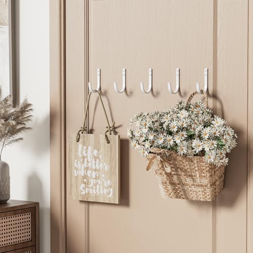 10 Pack 22LB Wall Hooks for Hanging Towel (10 Count)