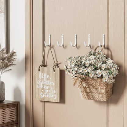 10 Pack 22LB Wall Hooks for Hanging Towel (10 Count)