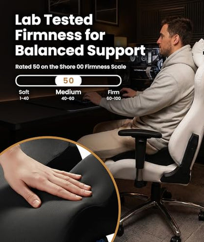 Elevate Series by Everlasting Comfort Doctor Recommended Memory Foam Seat Cushion for Office Chairs & Car