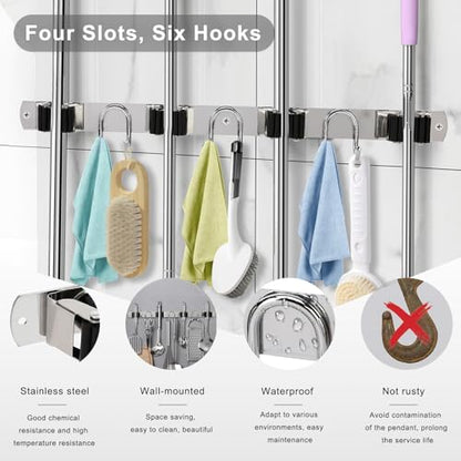 Mop Broom Holder Wall Mount