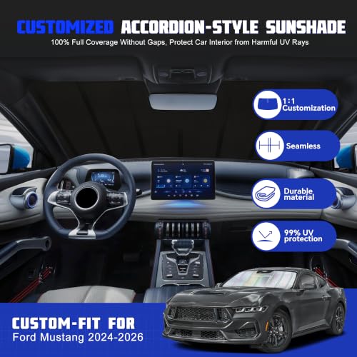 Windshield Sun Shade for Ford Mustang 2024