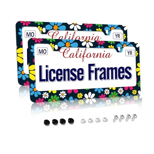 Hippie License Plate Frame Hippie Flower License Plate Covers