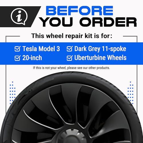 Premium Tesla Wheel Curb Rash Repair Kit for Model 3 20