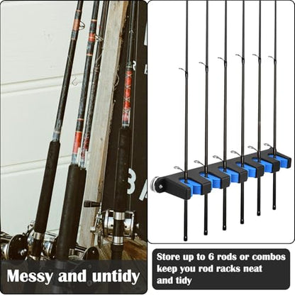 2 Pcs Magnetic Fishing Rod Holder for Car Fishing Pole Rack Vertical Rod Storage Holders for Truck Bed Boat Wall Garage Door (2 Count)