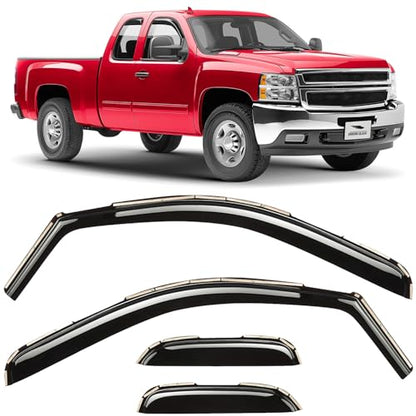 in Channel Extra Durable Rain Guards for Chevrolet
