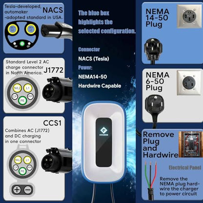 EV Charger Level 2 Nacs for Tesla