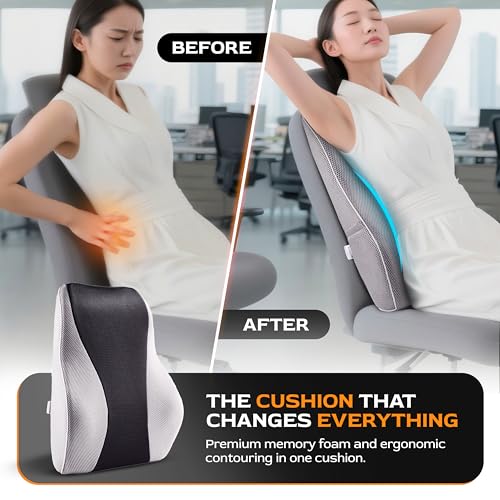 Extra Dense Lumbar Pillow with Double Adjustable Straps
