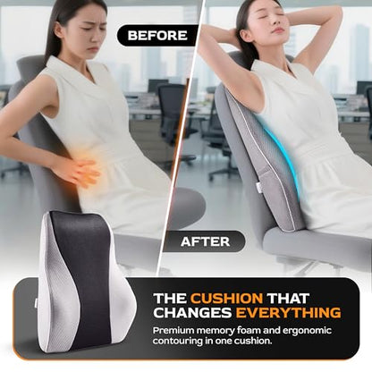 Extra Dense Lumbar Pillow with Double Adjustable Straps
