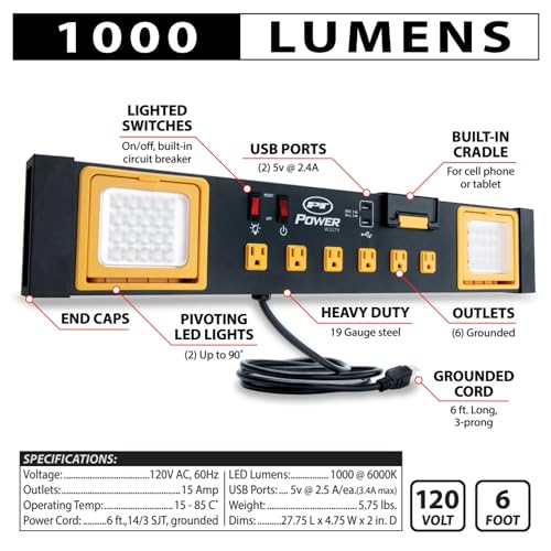 W2279 1000 Lumen LED Workbench Power Station