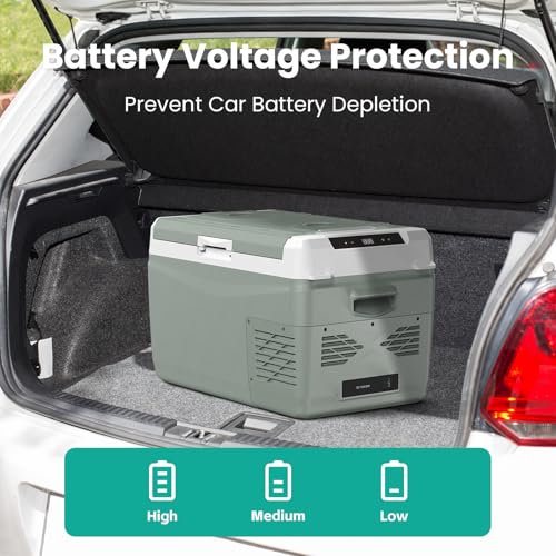 Electric Cooler for Car Refrigerator 12 Volt Car Fridge 29 Quart Portable Freezer for Truck SUV RV Van Camper