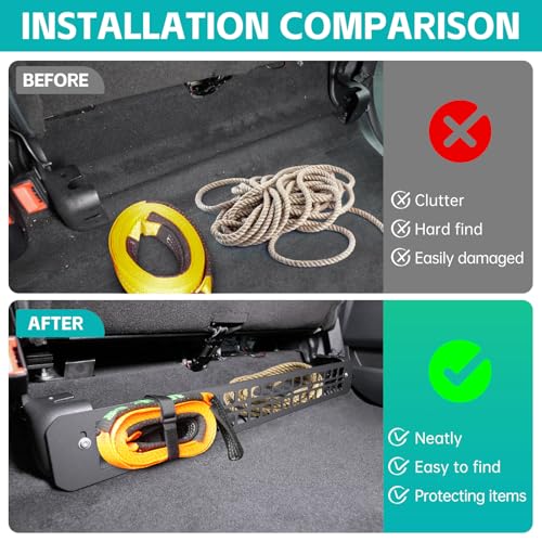 Under Seat Storage Molle Panel Compatible with 2015