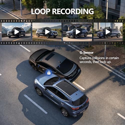 8.1" Wireless CarPlay Screen with 2K Dash Cam & 1080P Backup Camera