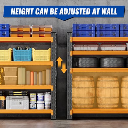 60" W Storage Shelves 5000lbs Garage Metal Shelving Heavy Duty Garage Shelves Adjustable Storage Shelves for Industrial