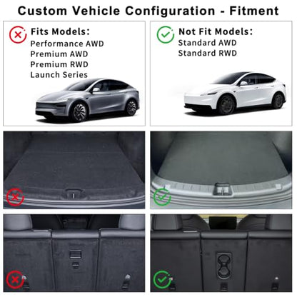 Tesla Model Y Juniper Trunk Mats Set 2026 2025（Only Fit Standard）