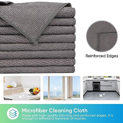Grey Microfiber Cleaning Cloth (24 Count)