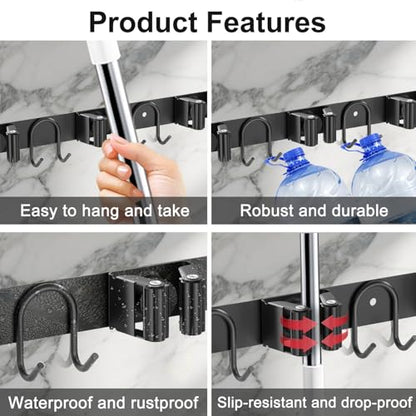 Broom Holder Wall Mount (2 Count)