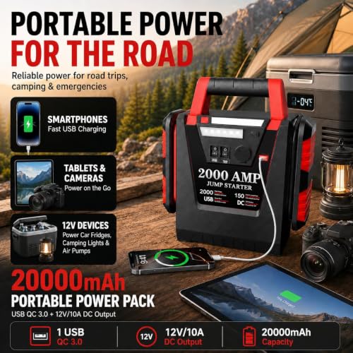 Jump Starter with Air Compressor