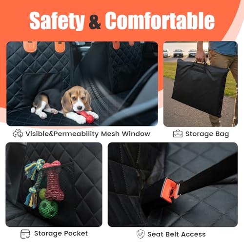 Dog Car Seat Cover with Hard Bottom