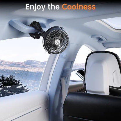 Rechargeable Car Fan for Backseat Kids Baby