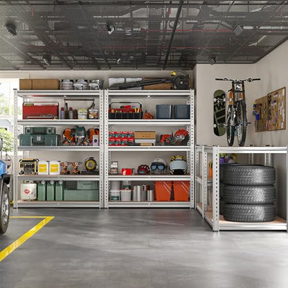 2020LBS Garage Shelving Heavy Duty Metal Shelving 5 Tier Storage Shelves (2 Count)