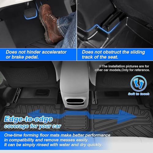 Floor Mats Fit for Ford Ranger 2024 2025 2026 SuperCrew Cab
