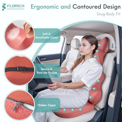 Car Seat Cushion and Lumbar Support Pillow for Office Chair Car