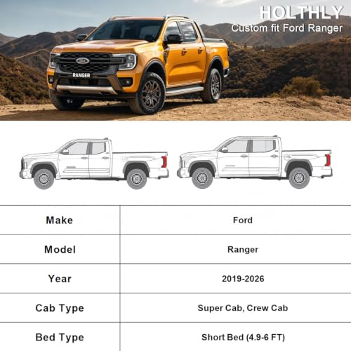 10 Layers Truck Cover Waterproof All Weather Custom Fit Ford Ranger